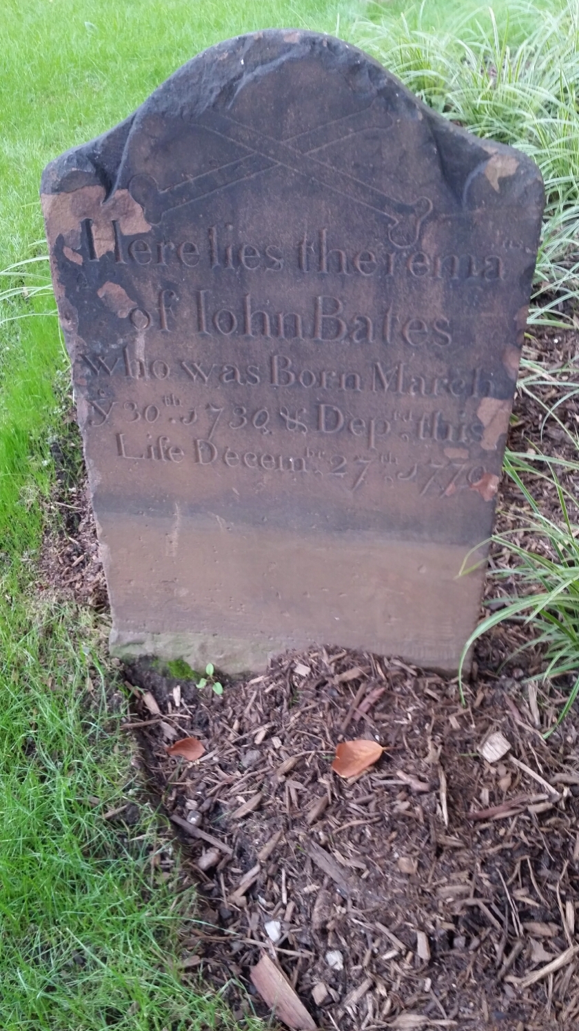 Gravestone with crossbones 18th century